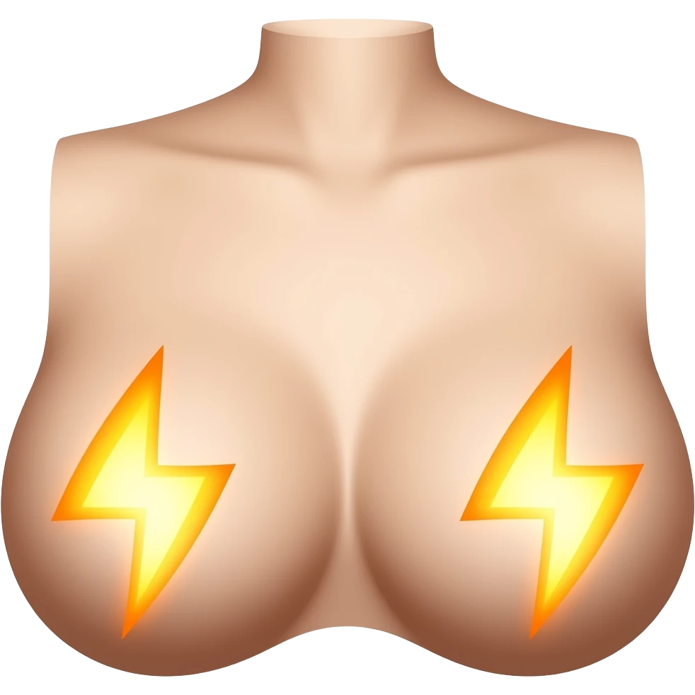 Flashing breast emoji