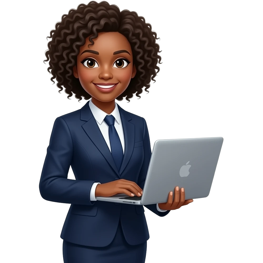 African American female executive emoji