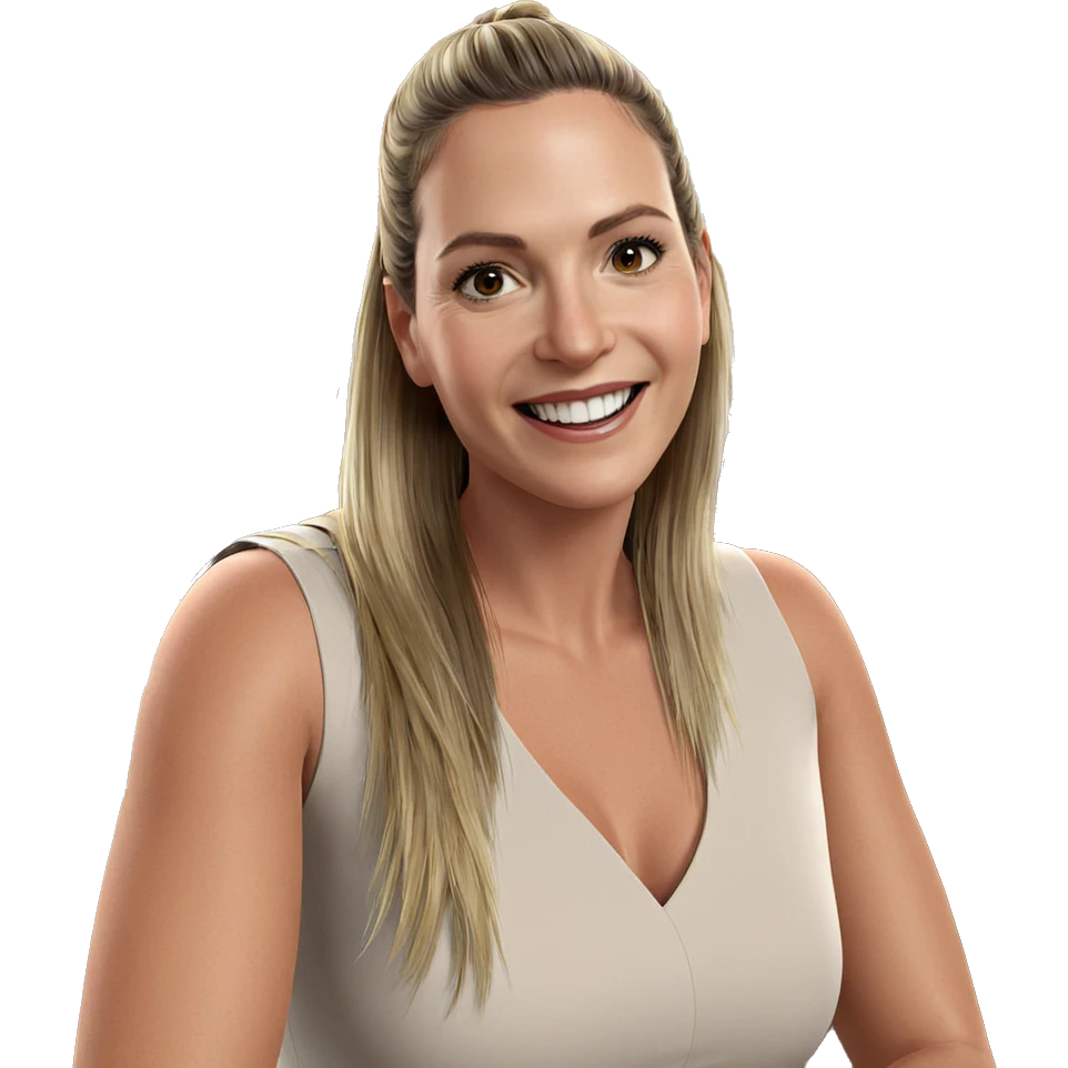 smiling girl in restaurant emoji