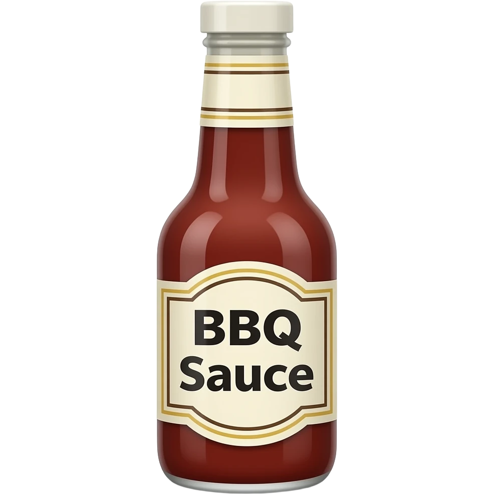 BBQ sauce bottle that says "BBQ Sauce" emoji