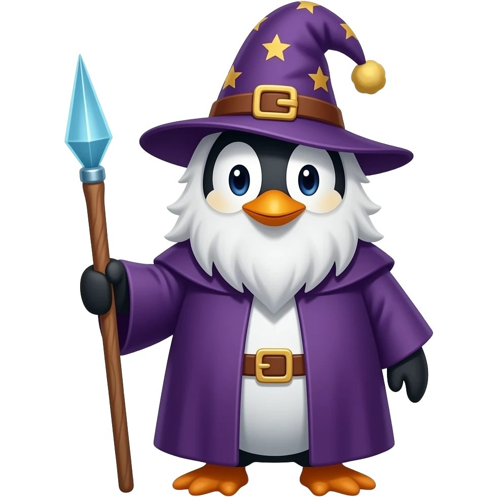 Penguin Wizard emoji