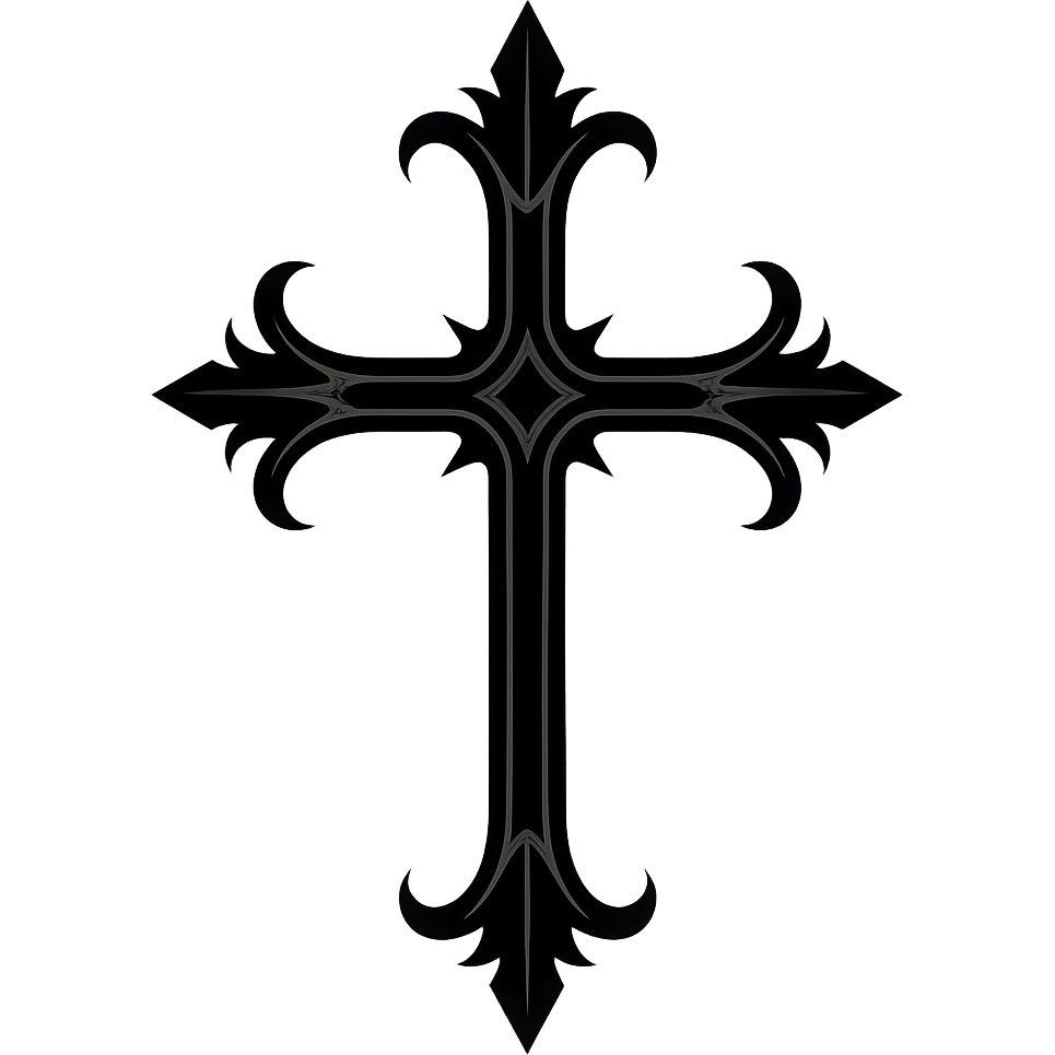 Goth cross, remove background emoji