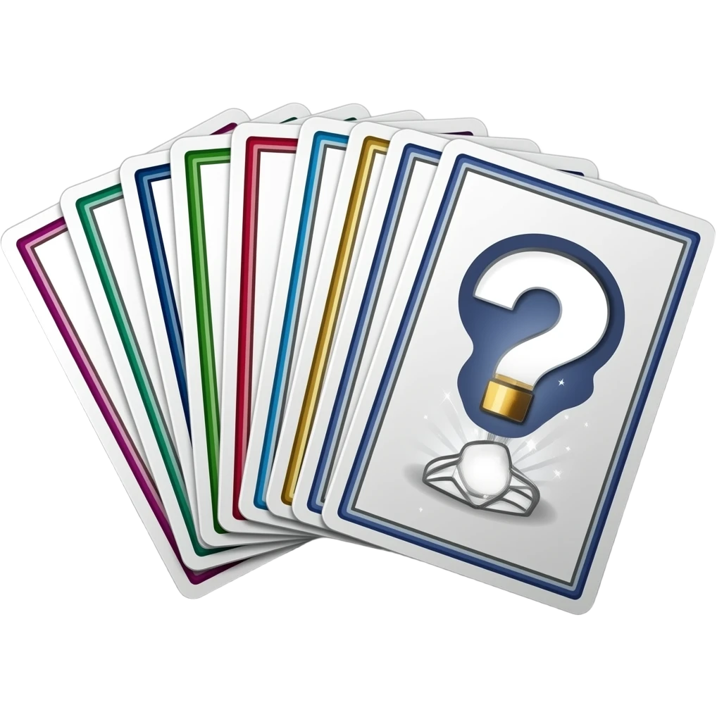 Who wants to be a millionaire question stack I don't want to see a person on the card. I would like the cards to appear as a fan. emoji