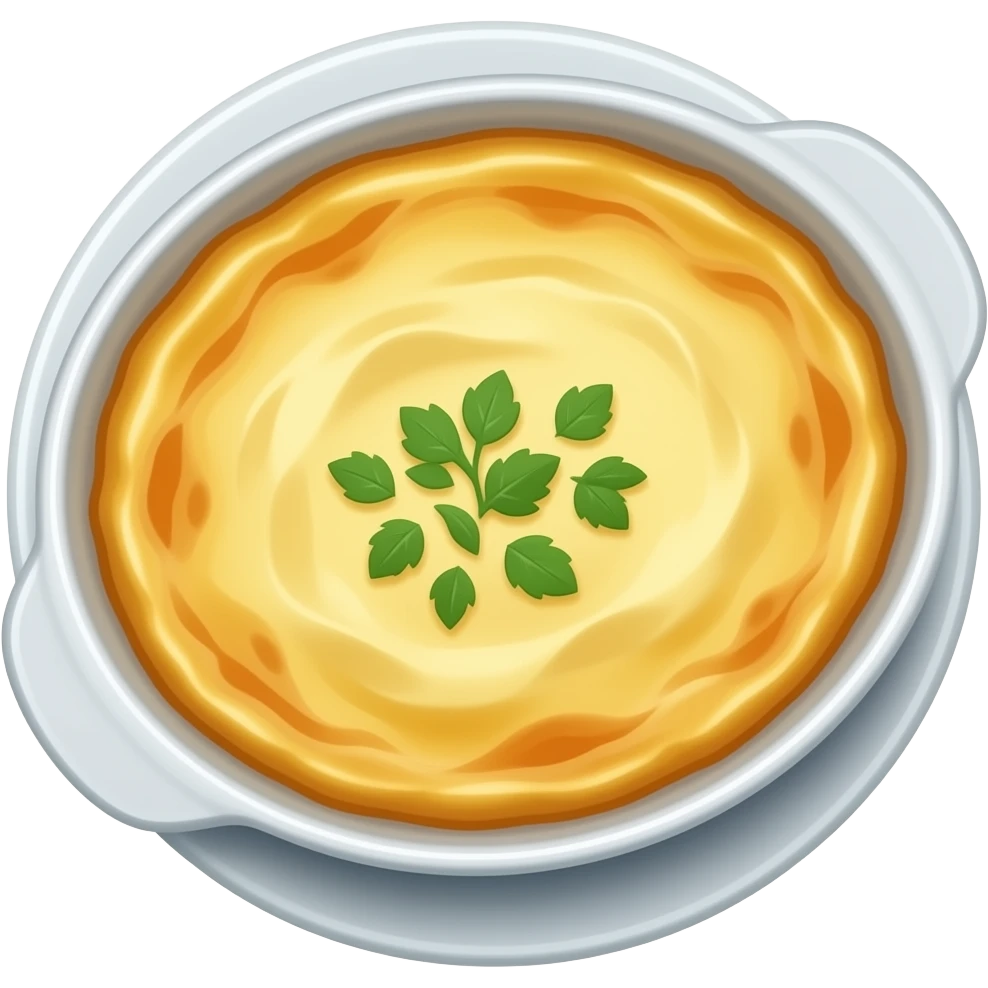 Cinematic Realistic potato gratin Emoji, with potato on top emoji