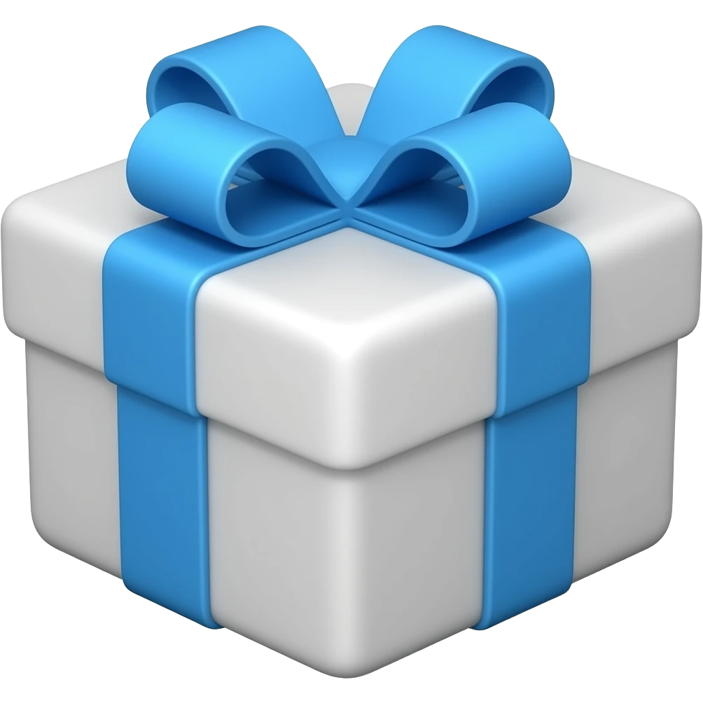 Crie com laço azul emoji