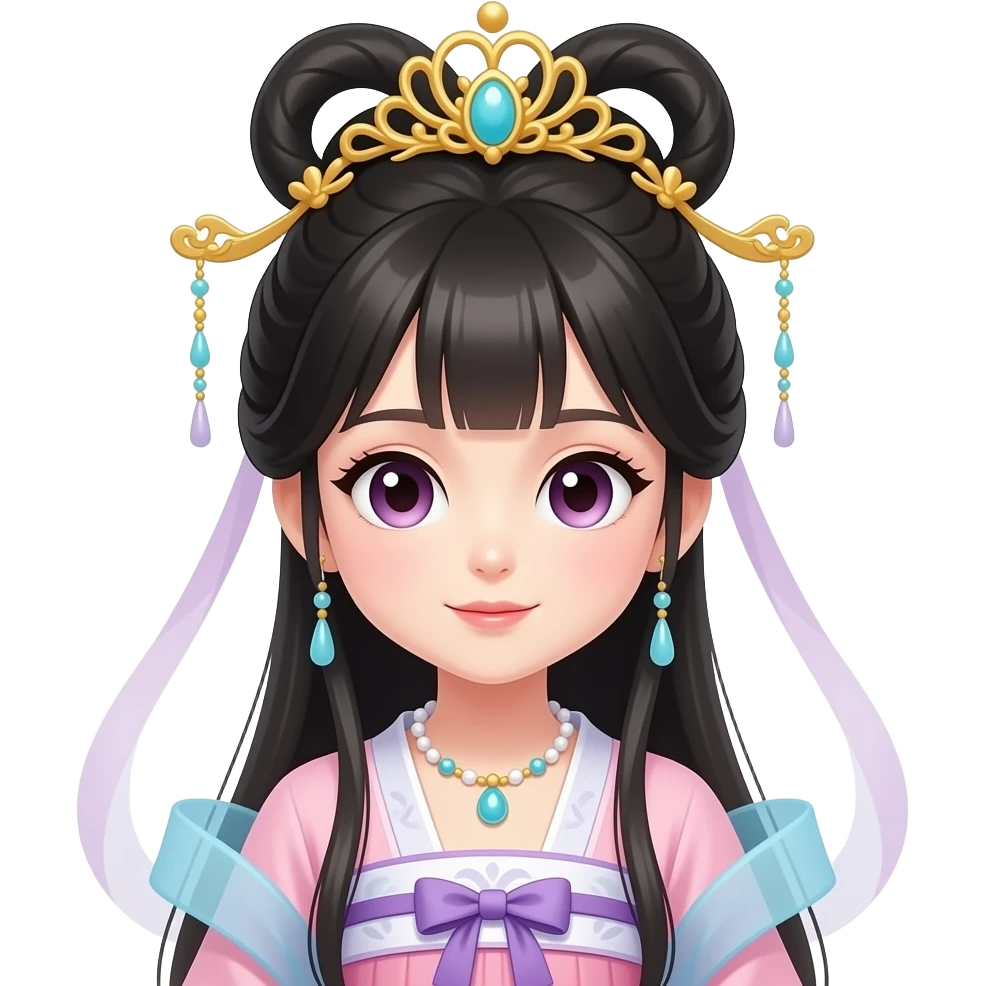 beautiful chinese princess slightly anime emoji