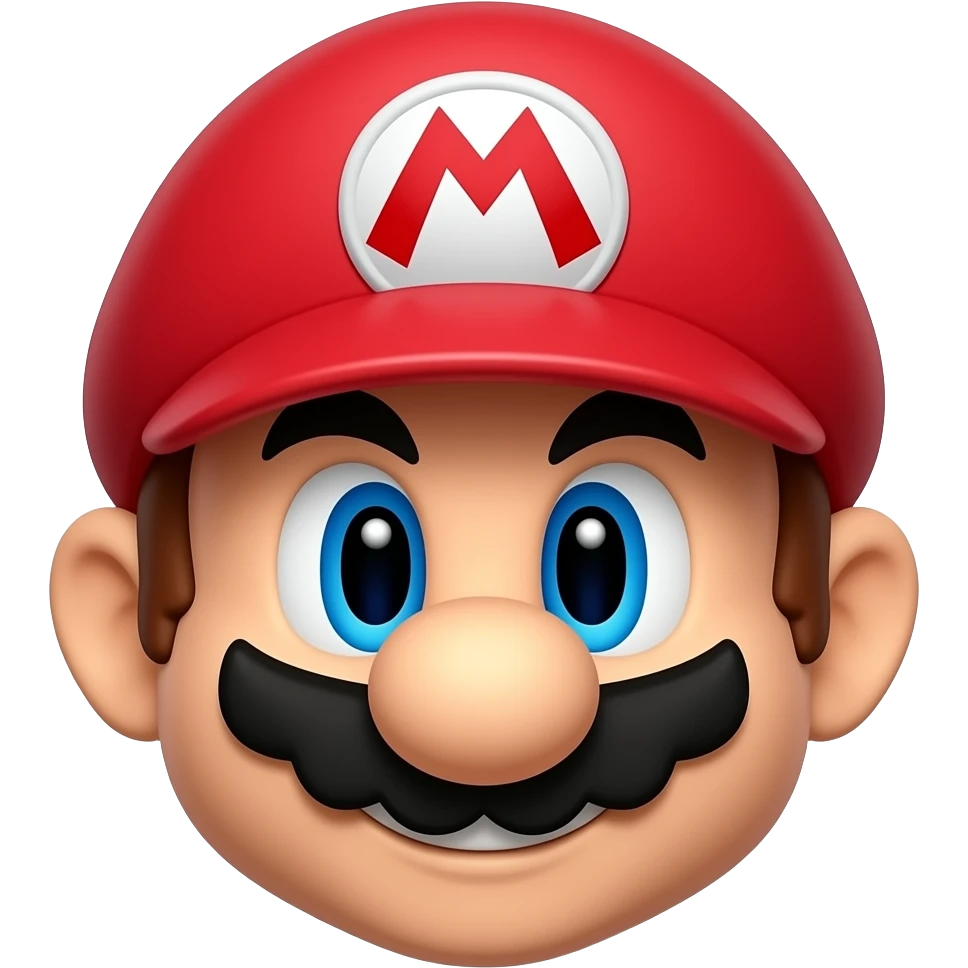 Roblox de carinha feliz com chapéu do Super Mario emoji