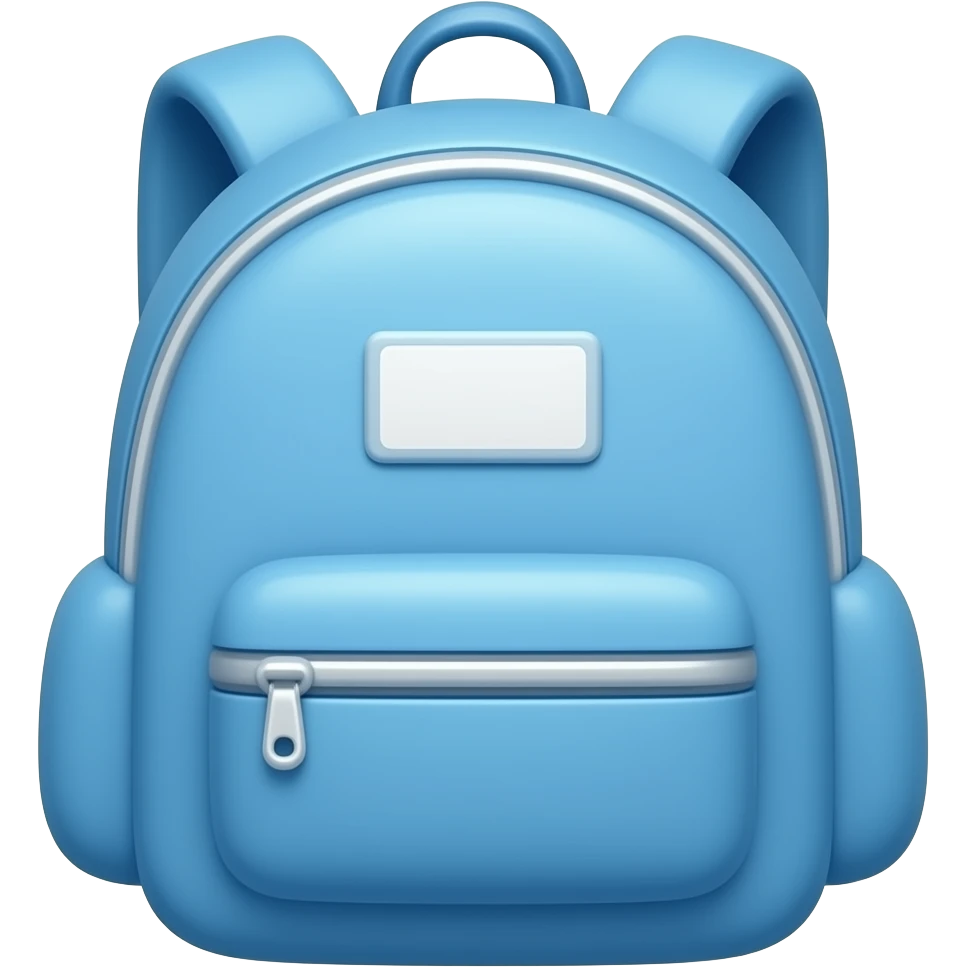 Mochila azul 2D fofa emoji