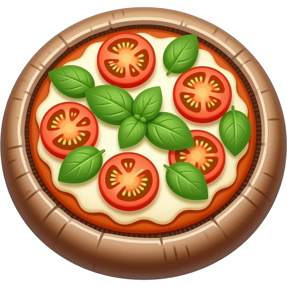 Portobello Mushroom mini pizza as dough emoji