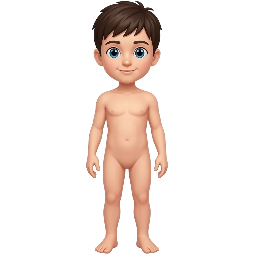 Naked kid boy full body emoji