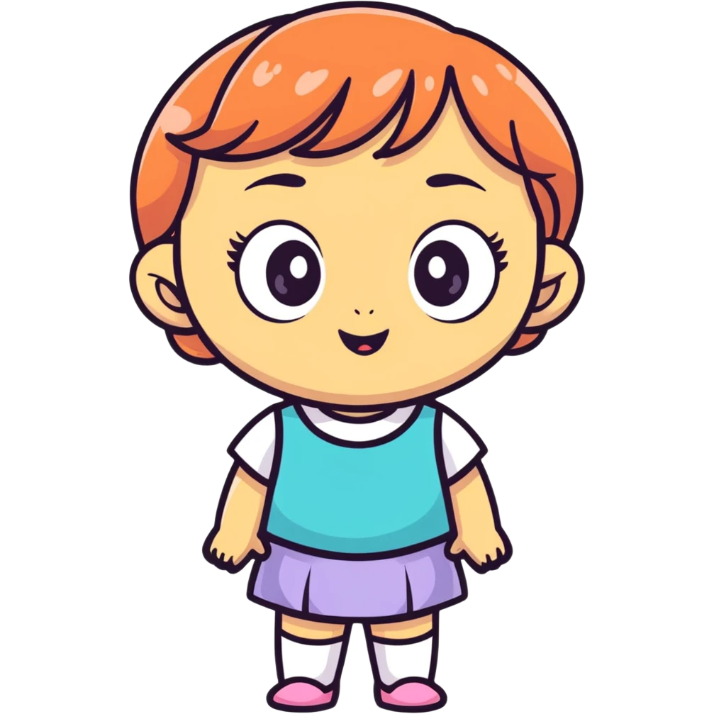 cute girl with big eyes and a playful expression emoji