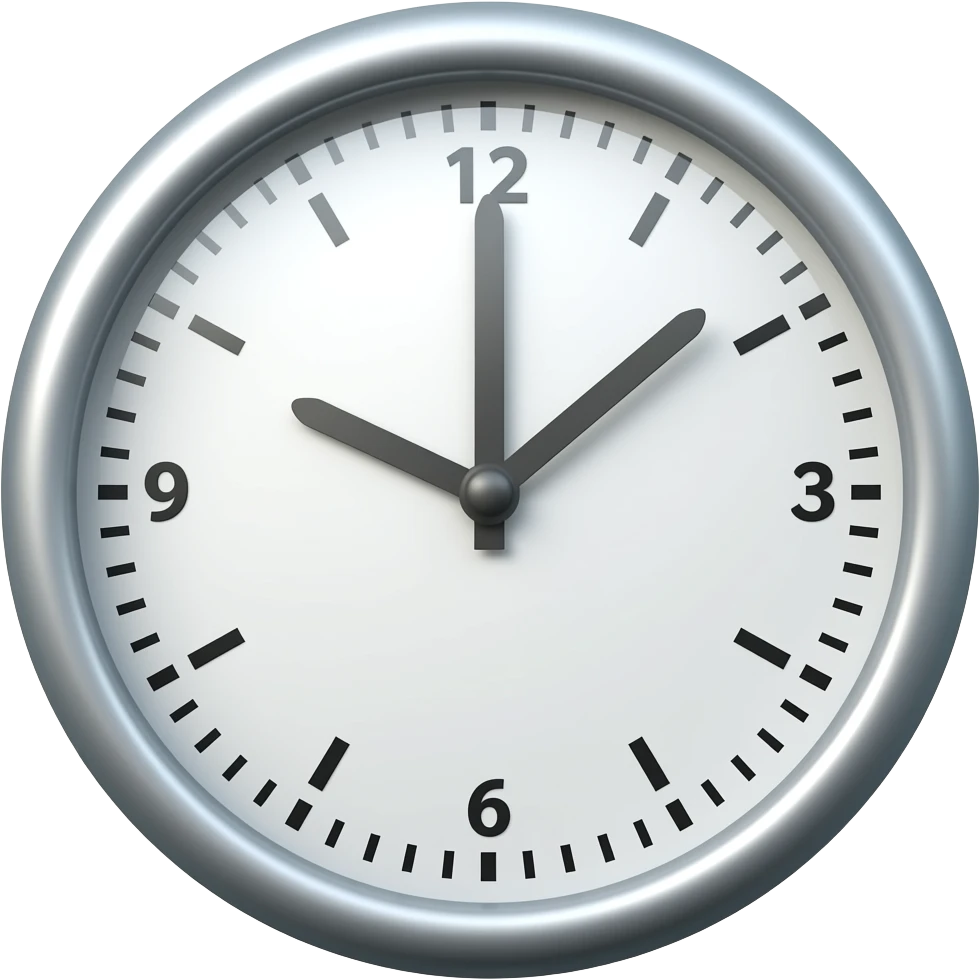 Change the time to 6 emoji