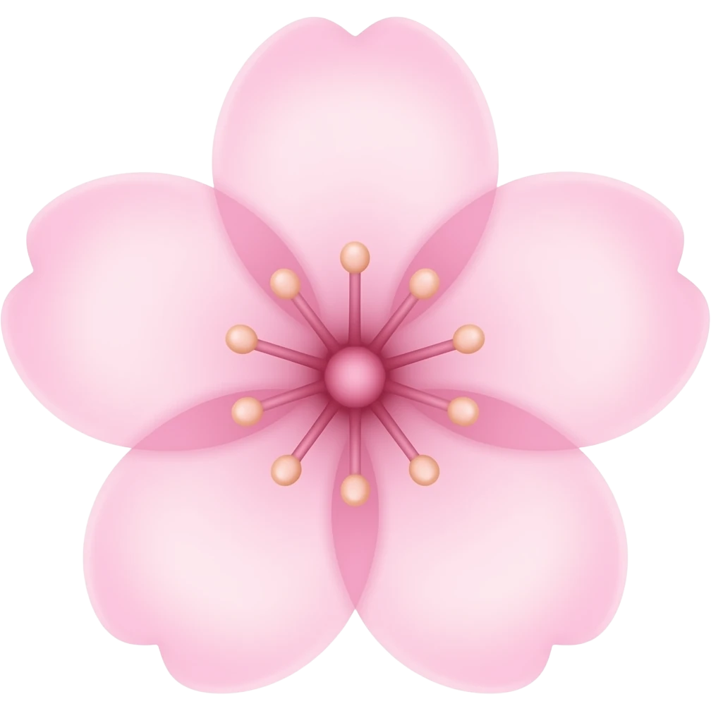 Sakura flower pastel pink emoji