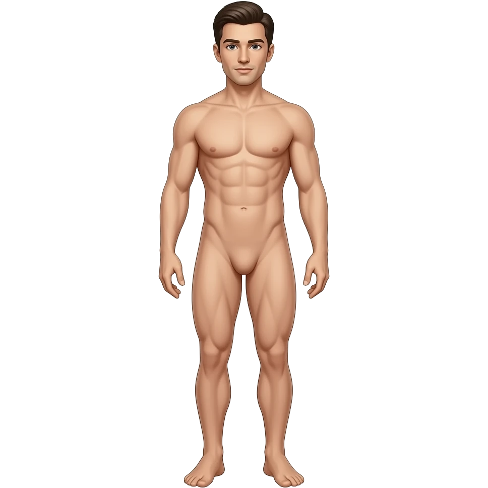 naked fit slim full body emoji
