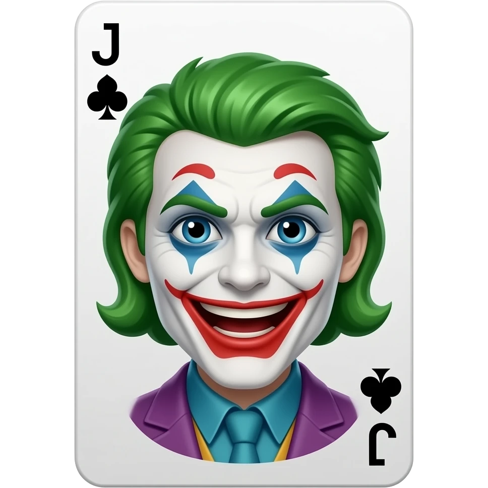Joker play card emoji