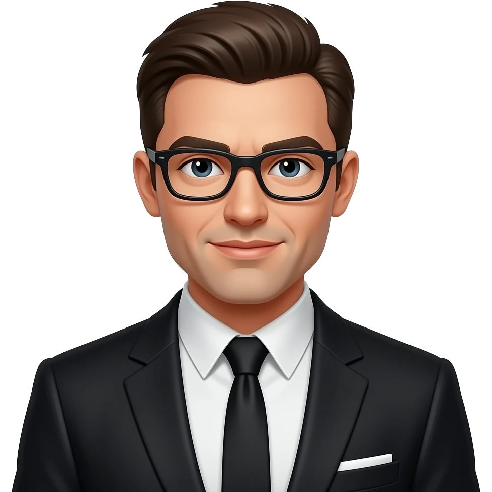 Ladrón de blanco y negro traje emoji