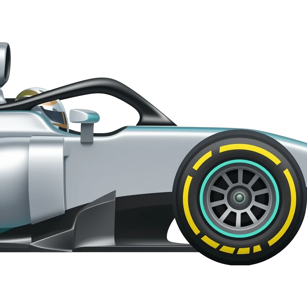 Formula 1 car on the side view emoji