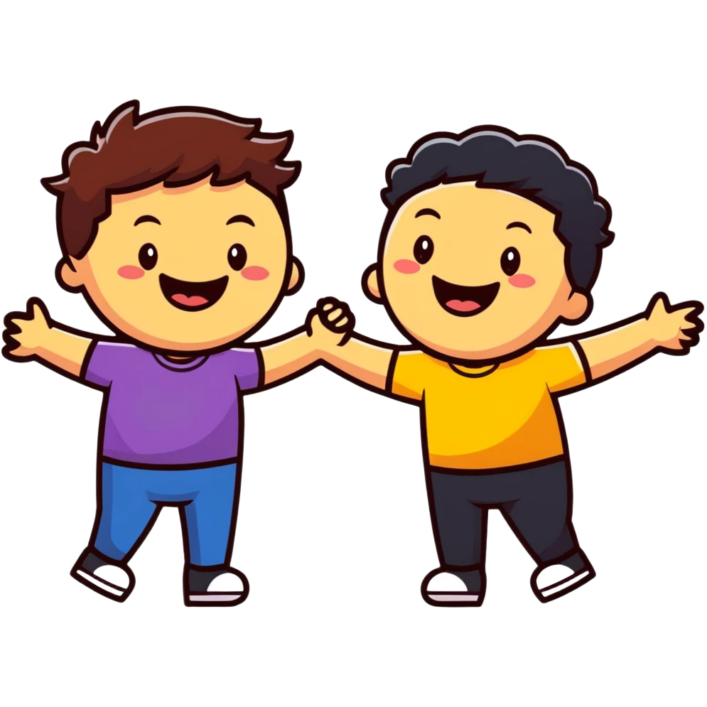 two close friends laughing together emoji