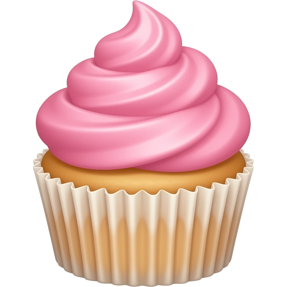 Cupcake with pink icing emoji