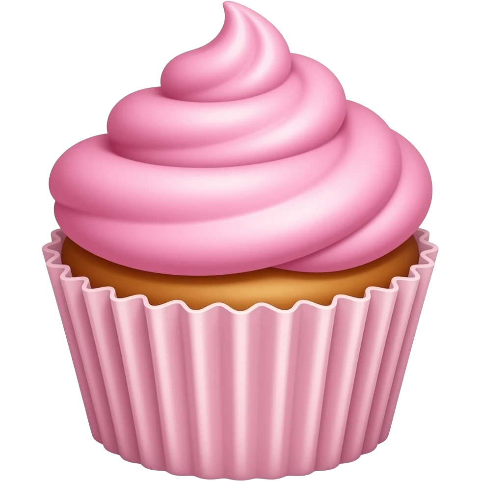 Cupcake with pink icing emoji