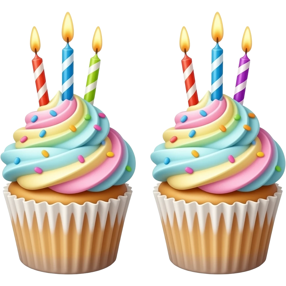 Birthday cupcakes emoji