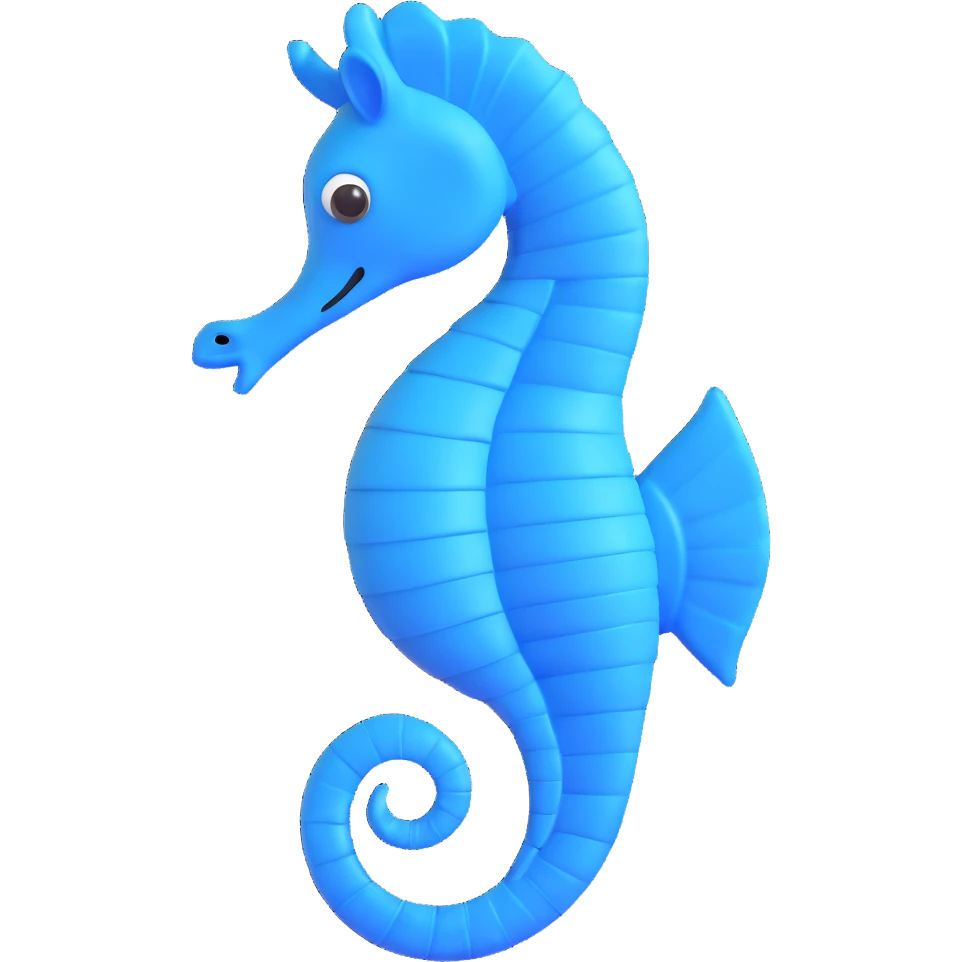 blue sea horse emoji