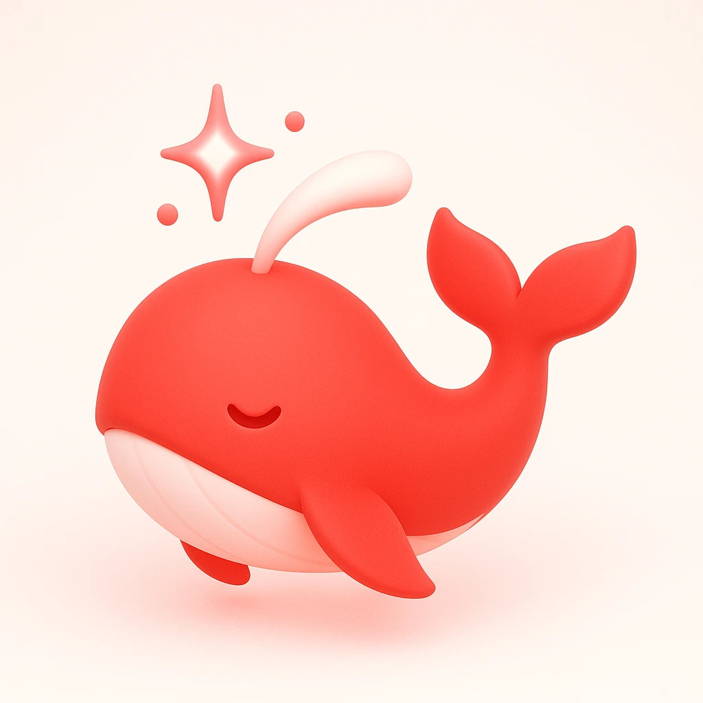Magic whale emoji