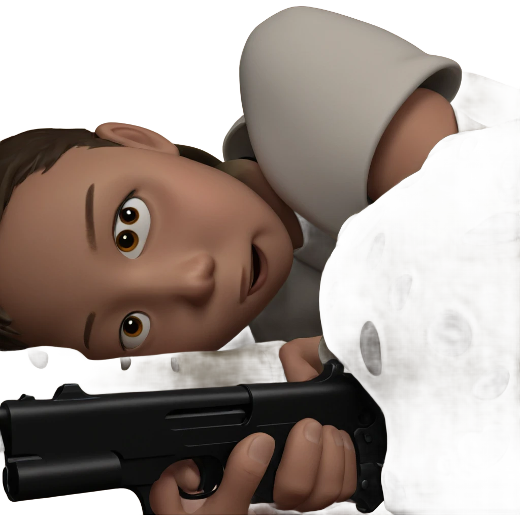boy with gun in hand emoji