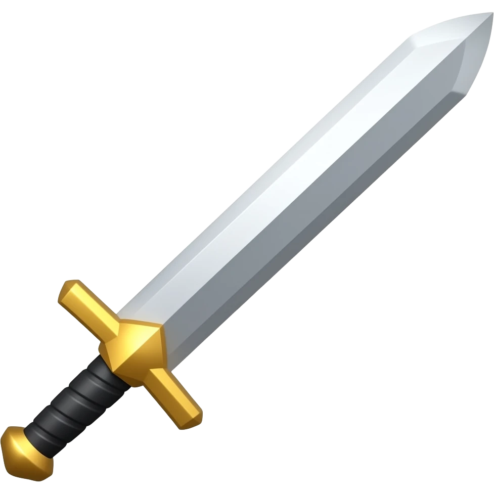 devine Sword emoji facing right bottom side emoji