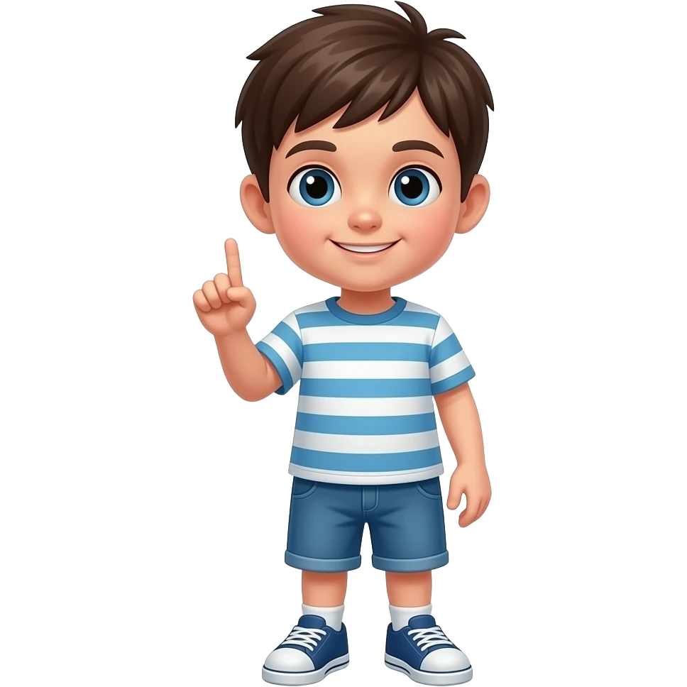 KID NUMBER SHOWINg 1 FINGER HAND emoji