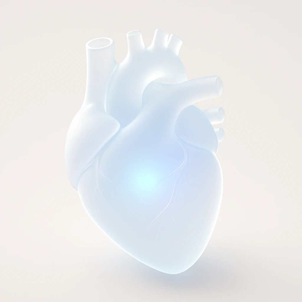 An anatomic heart emoji