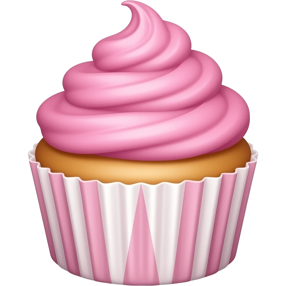 Cupcake with pink icing emoji