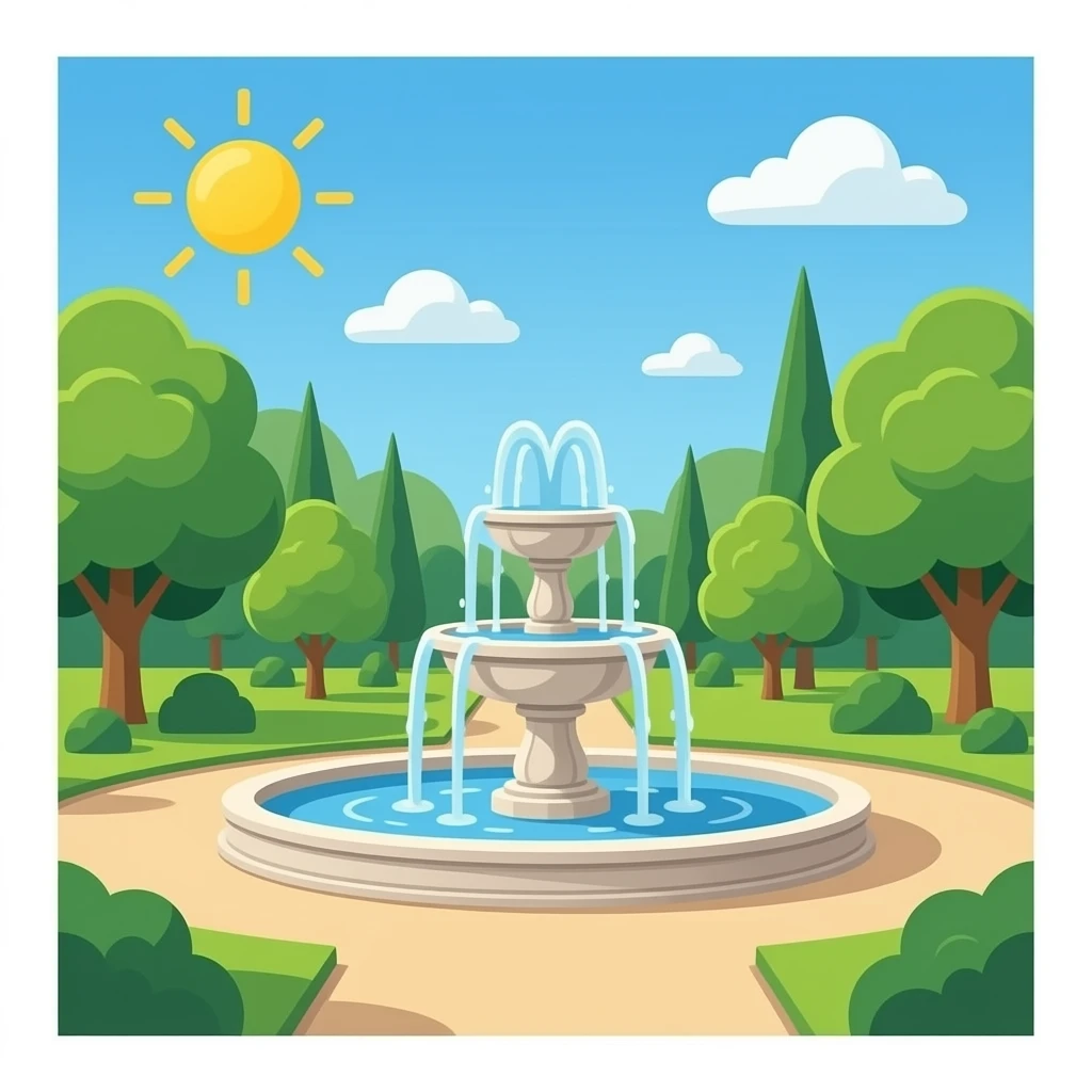 有喷泉的公园 emoji
