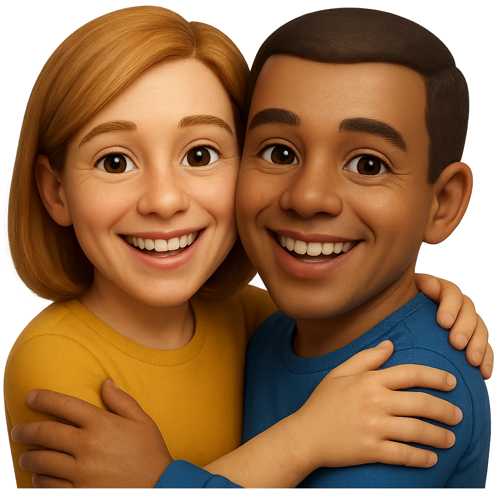 emoji stile iphone di relazione tra due persone, iperrealistico 4k emoji