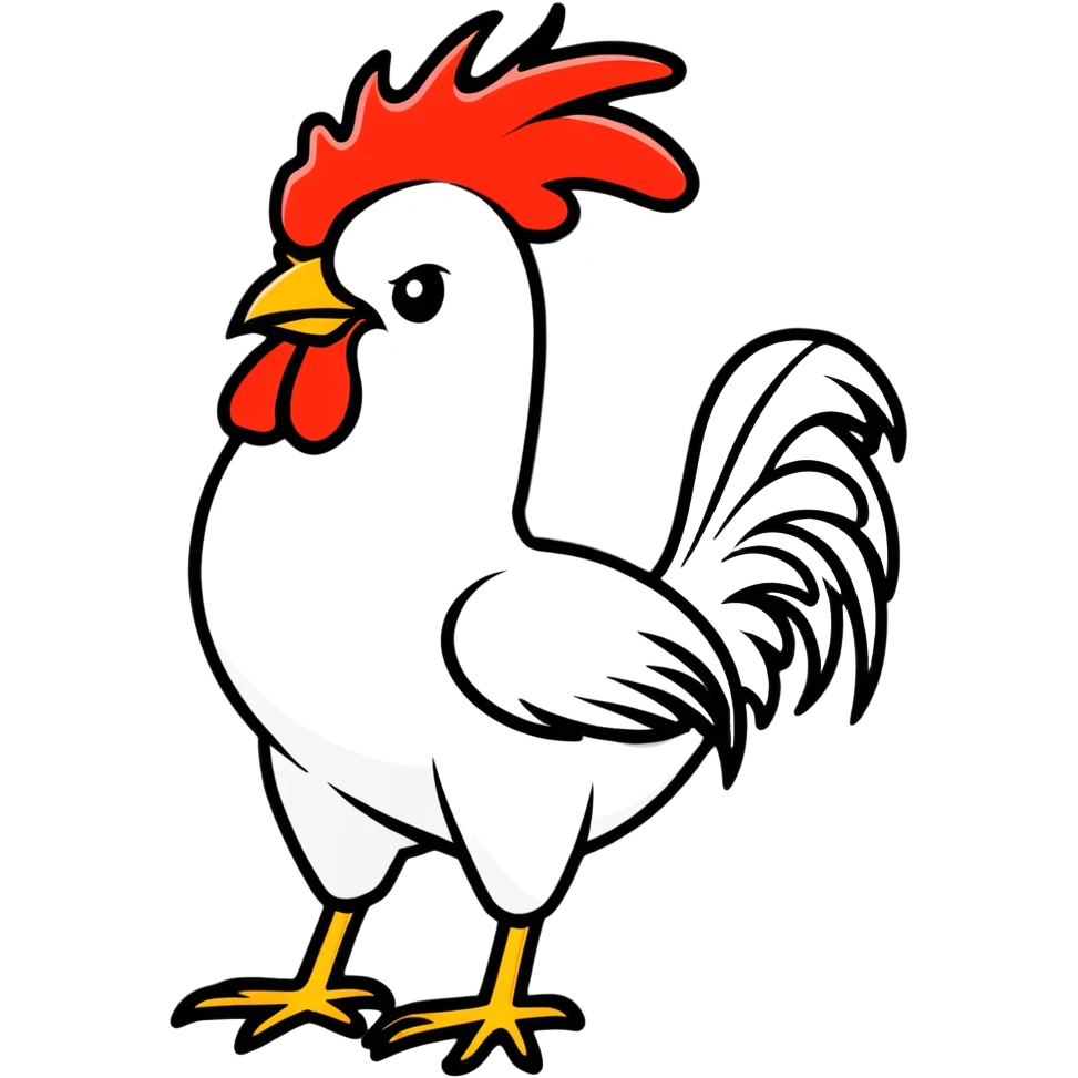 De colores Rooster emoji