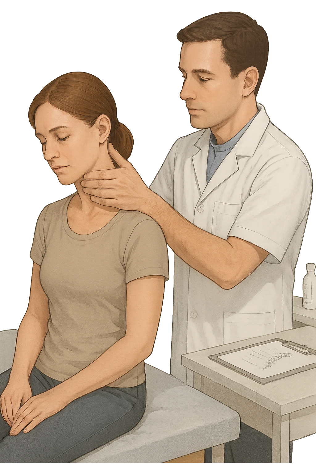 Donna dall'osteopata per il suo problema alla cervicale emoji