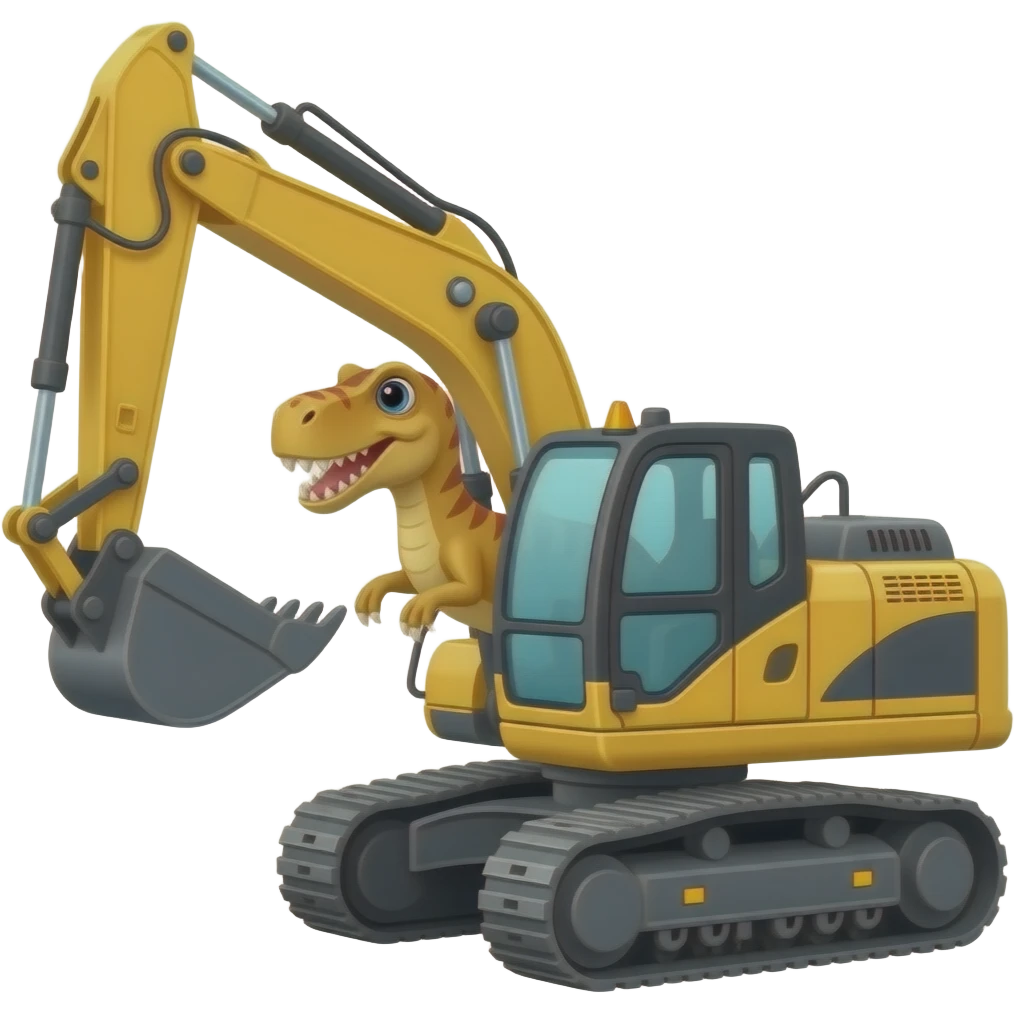 excavator dinosaur emoji