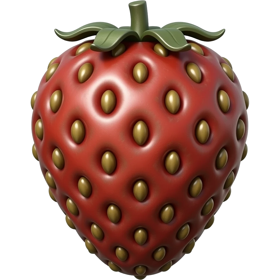 steampunk style - metalna zahrđala konstrukcija s mnogo zakovica u formi jagode emoji