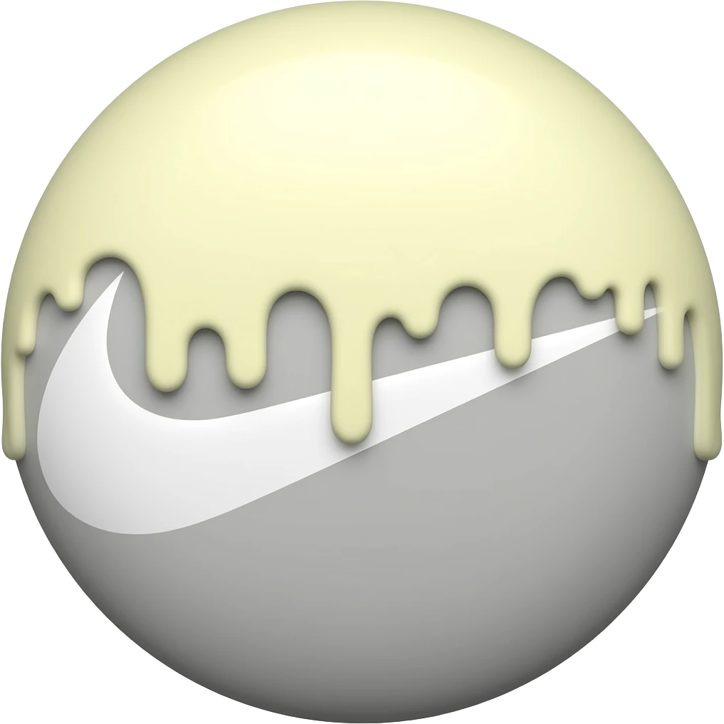 Nike logo dripping emoji