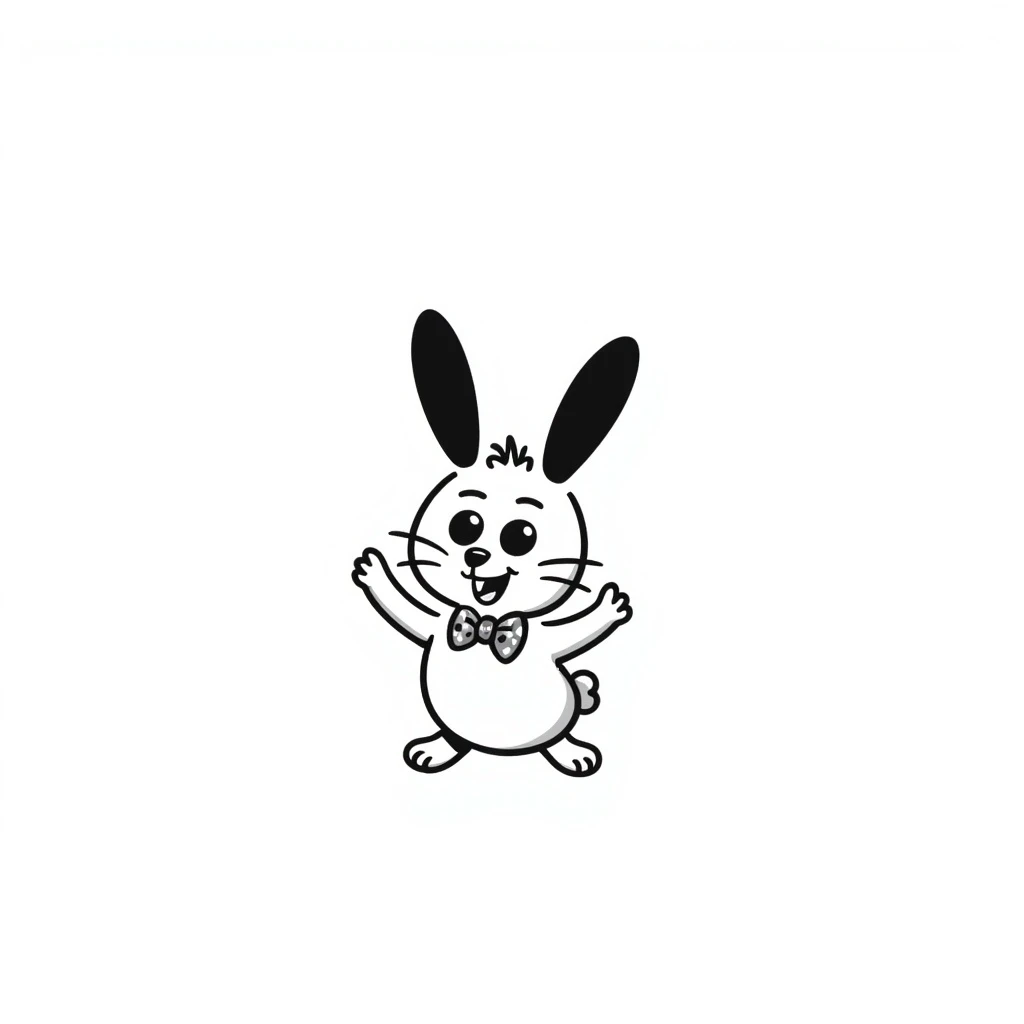 A cute and funny rabbit emoji