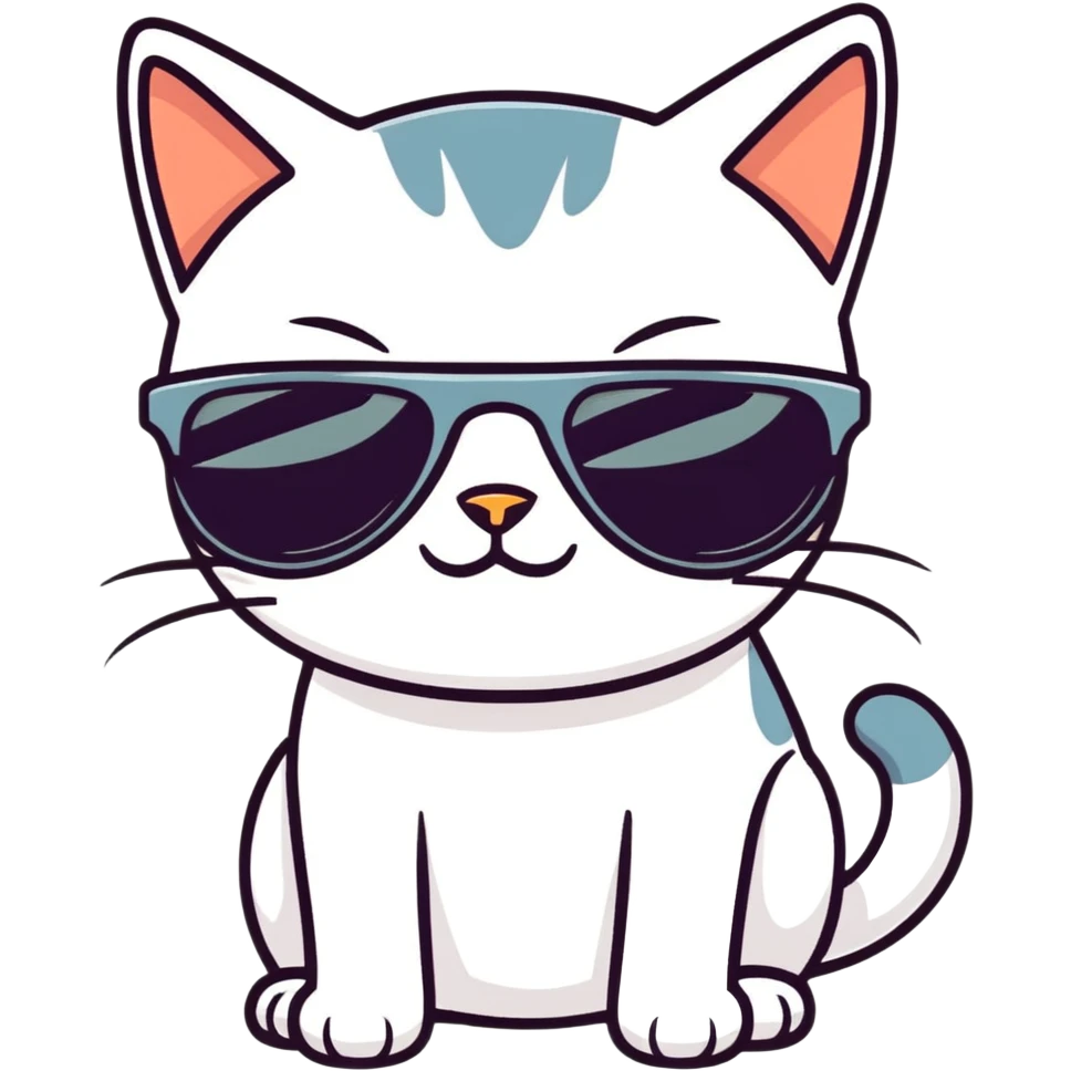 Cat with sunglasses emoji