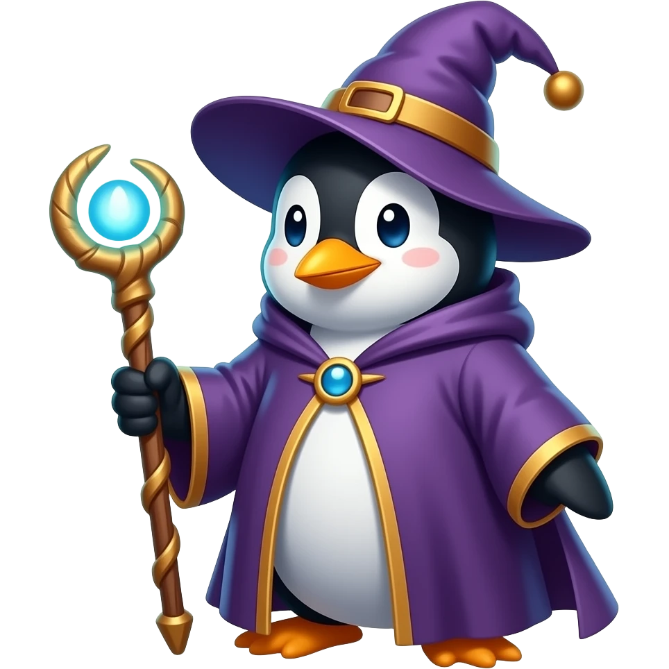 Penguin Wizard emoji