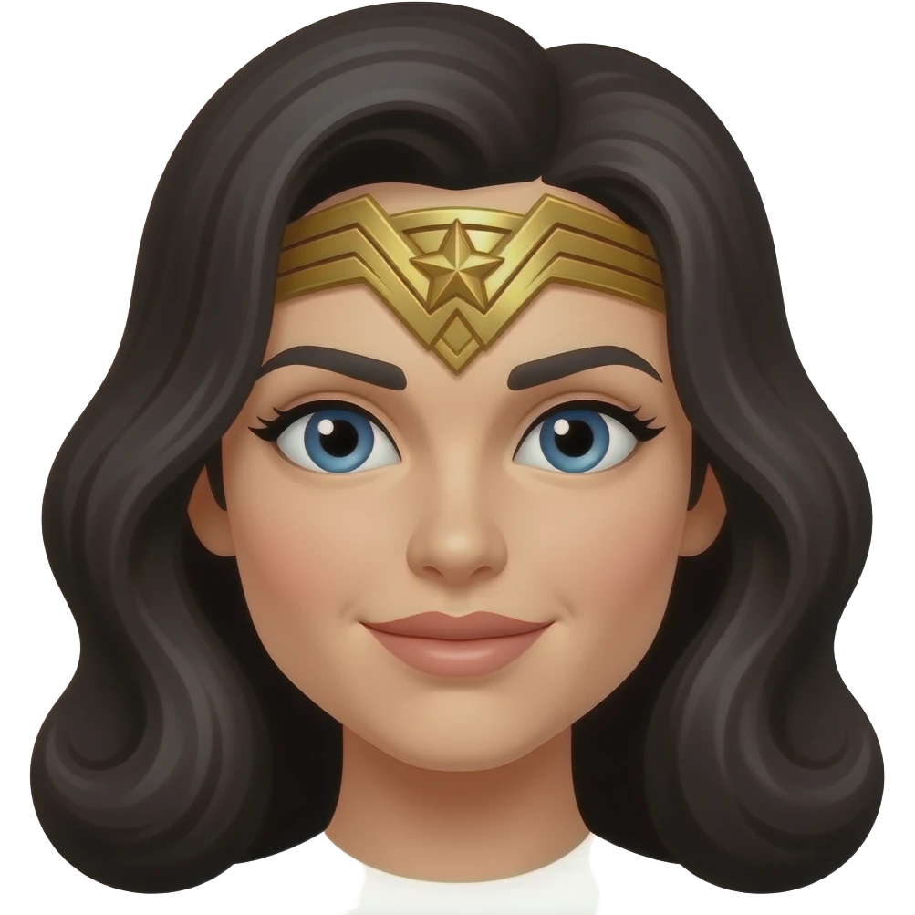 Wonder Woman face emoji