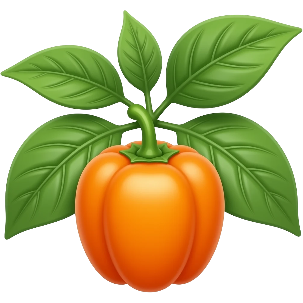 orange habanero plant emoji