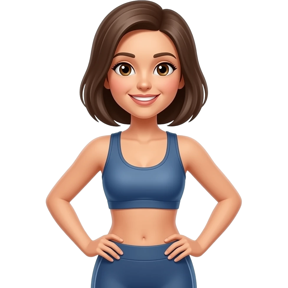 femme contente en pleine forme emoji