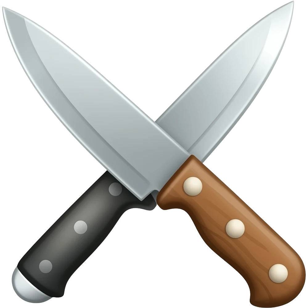 faca em tamanho pequeno, no tamanho de um emoji emoji