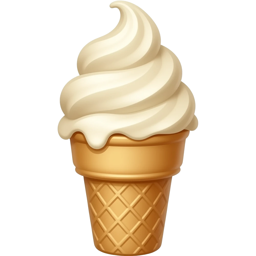banana flavoured ice cream cone emoji
