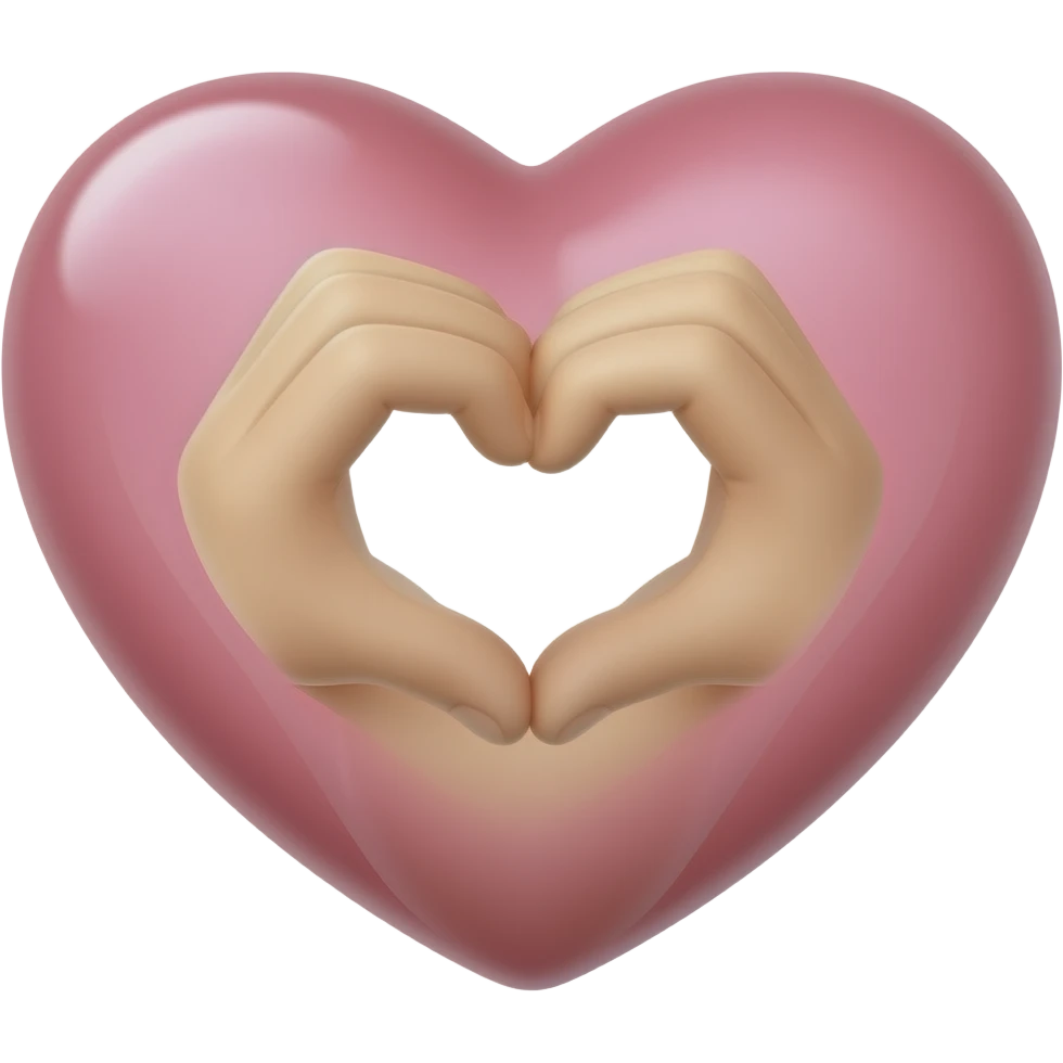 Hand making shape of heart emoji