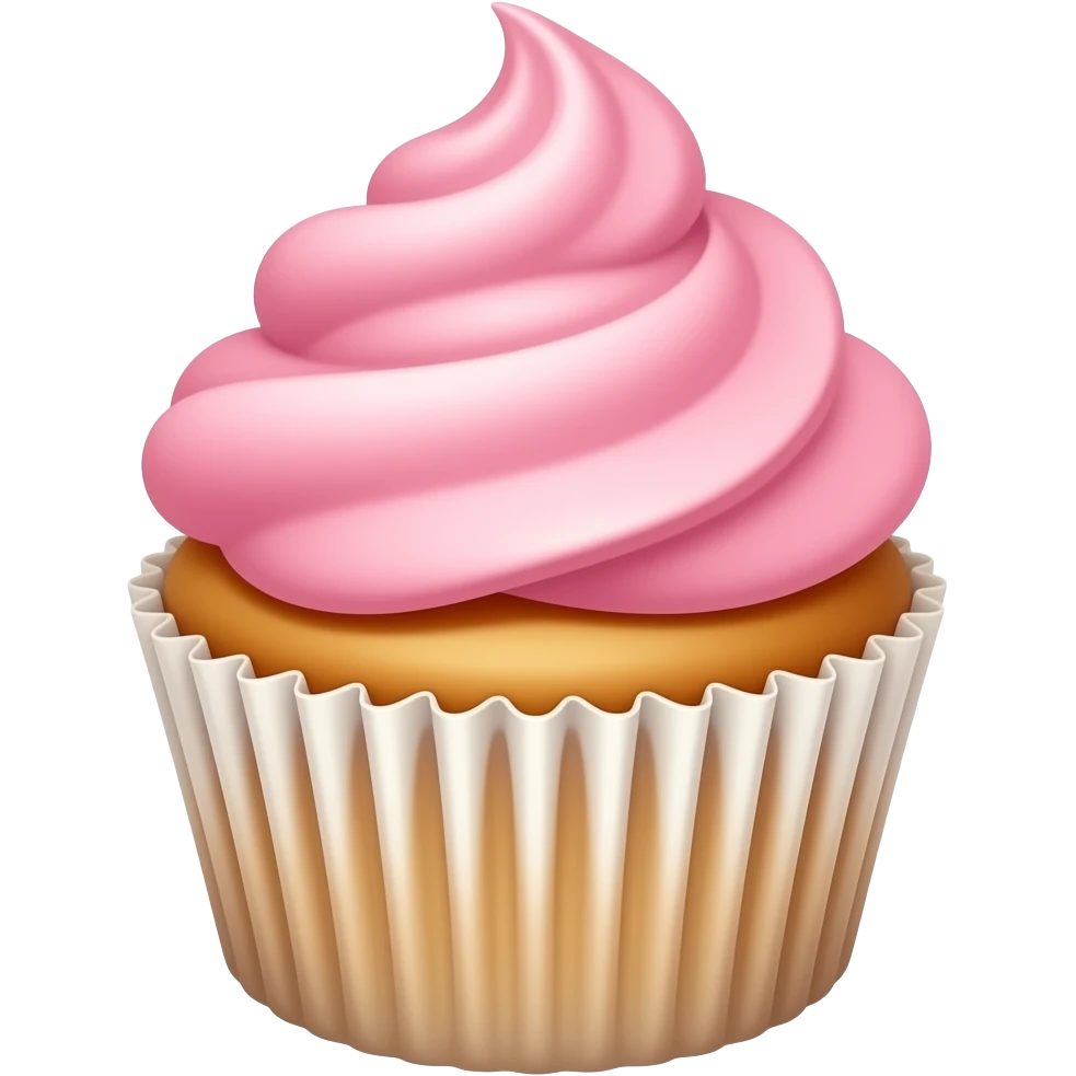 Cupcake with pink icing emoji