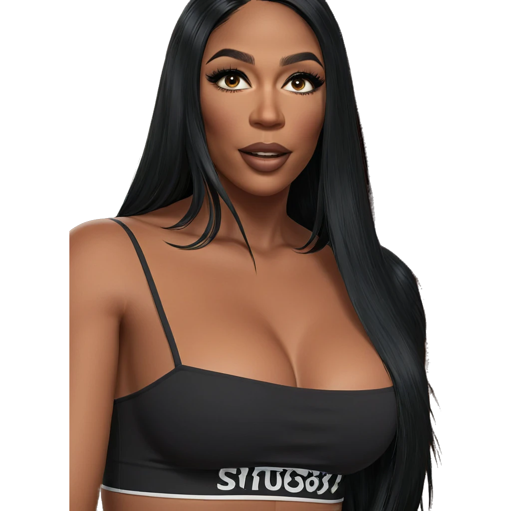 gorgeous girl with black hair emoji